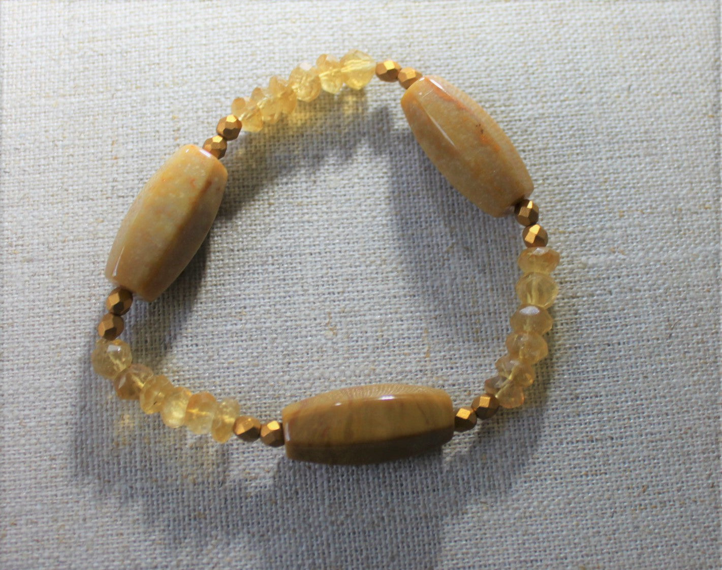 African Jasper and Citrine Bracelet