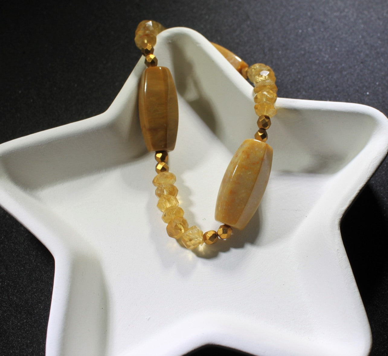 African Jasper and Citrine Bracelet